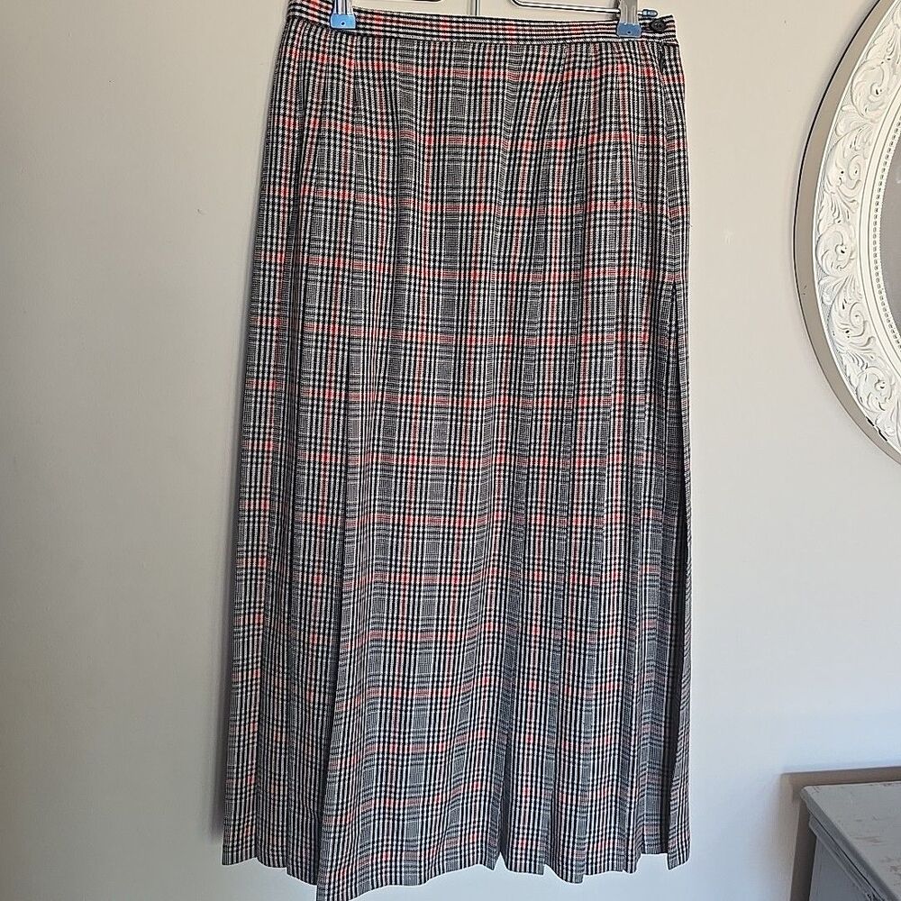 Vintage Pendelton Plaid Skirt Women's 100 Wool Midi Maxi 10 15x35 Pure New Wool
